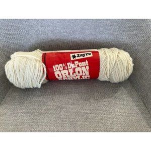 New Skein Zayre 100% Dupont Orlon Acrylic Yarn 4 Fold 4oz fisherman Vintage NOS